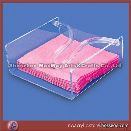 Simple Structure Transparent Plastic Acrylic Paper Napkin Case/Box